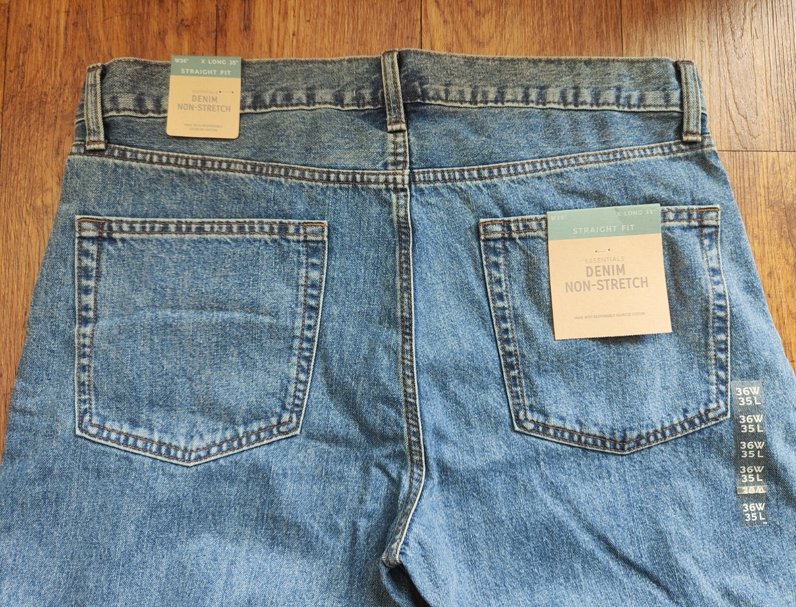 M&S Mens Big & Tall Straight Leg Jeans 36/42/44/46 X LONG (35" Inside