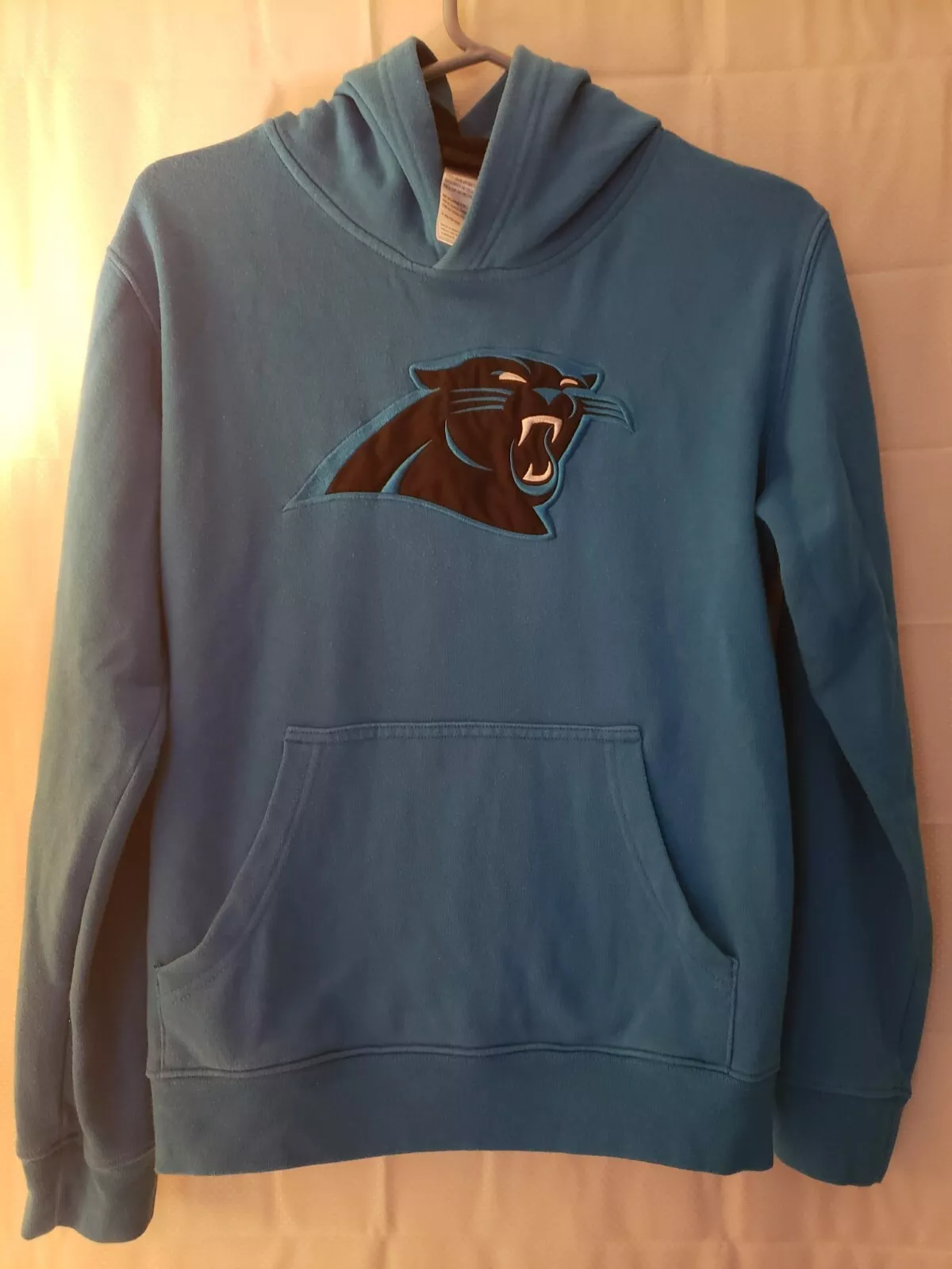VETEMENTS Felpa con cappuccio NFL Team Apparel gioventù taglia XL blu Carolina Panthers