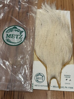 Vintage Metz #2 Barred Cream Cape Hackle