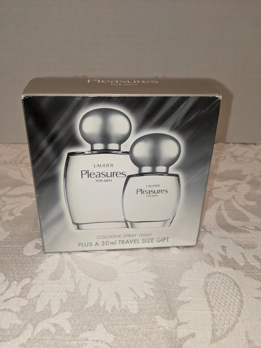Lauder Pleasures For Men Estee Lauder 3.4oz 1oz. Travel Size Original Box