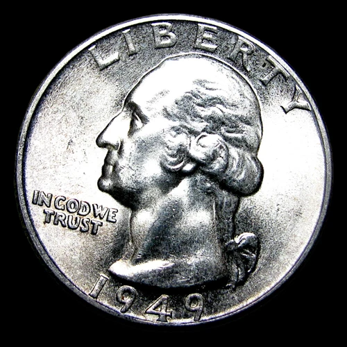 1949 Washington Quarter Silver ---- Gem BU Condition Stunning Coin ---- #102R