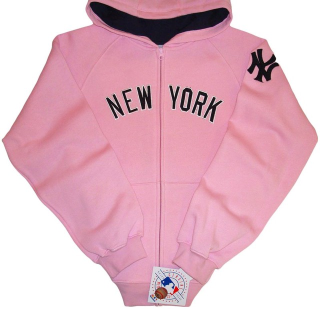New York Yankees MLB Home Run Full Zip Hoodie Pink Youth Girls Sizes eBay