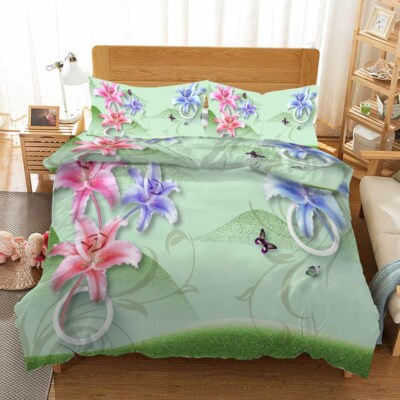 Color Trumpet Bud 3D Printing Duvet Quilt Doona Covers Pillow Case Bedding Sets