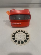 Vintage View-Master LOT 3D Viewer Red Classic  1 Vintage Disney Reel