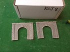 2x single tunnel n scale gauge pre Painted Cut Stone Grey SALE 1