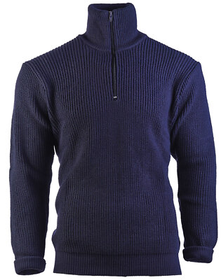 TROYER Marine Seemann Bundeswehr Strickpullover Arbeitspullover NAVY BLAU
