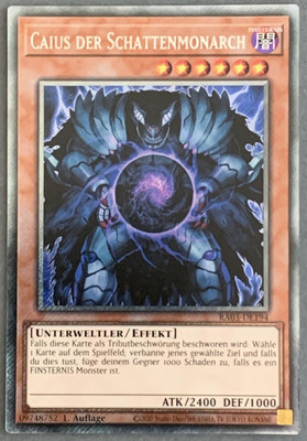 Caius der Schattenmonarch RA03-DE194 Platinum Secret Rare Deutsch NM YUGIOH!
