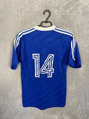 Adidas Vintage Jersey Football Shirt #14 Blue Polyester Mens Size 8 - Picture 2 of 6