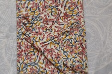 Hand Block Print Floral 5 Yard Fabric 100 Cotton NO TARRIF CHARGES 100 ZK 174