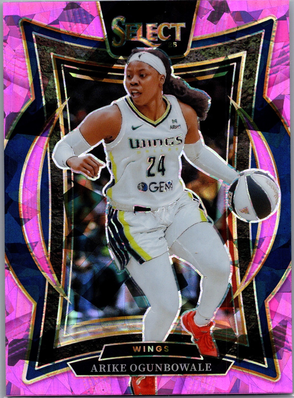 2025 Panini Select WNBA Arike Ogunbowale #4 Pink Ice Prizms Concourse Wings