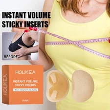 Houkea Women's Silicone Invisible Bra - Strapless Self-Adhesive Push Up Pads