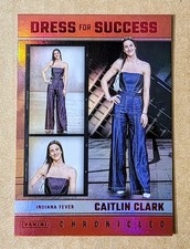 2025 Panini Chronicled Caitlin Clark WNBA #66 Red Holo Foil Dress For Success
