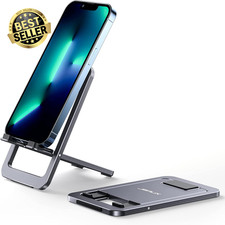 Phone Holder, Portable Foldable Mobile Phone Stand, Aluminum Adjustable Phone Ho