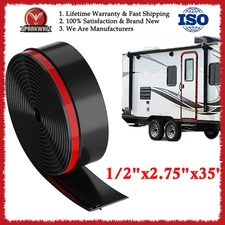 Racewill 1/2"x2.75"x35' Trailer Black Slide Out Seal Base Trailer Weather Seal