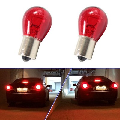 2x 1156 RED 12V 21W PY21W BAU15S 581 Bulb Auto Car Brake Stop Tail Lamps Light