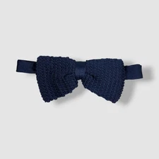 Ryan Seacrest Distinction Men's Blue Knit Pre-Tied Silk Bow Tie