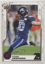 2020 Upper Deck CFL Gold 15/50 Tyler Crapigna #49 o1h
