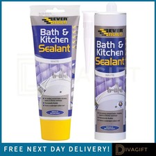 EVERBUILD WHITE BATH & KITCHEN ACRYLIC SEALANT ANTI MOULD RESISTANT FORMULATION