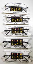 5 Pc. ELAN 9199 Matte Black 51/19 Dbl Br Men's Metal Eyeglass Frame Lot NOS 309