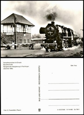 Flechtingen Börde Hakel Steam Locomotives in Use Series 52.80, 1985