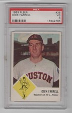 1963 FLEER #38 DICK "TURK" FARRELL    HOUSTON COLT 45s   PSA 3