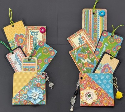 2 x Grafik 45 Handmade Tag Ephemera Taschenhalter Album Journal Bohemian Set C