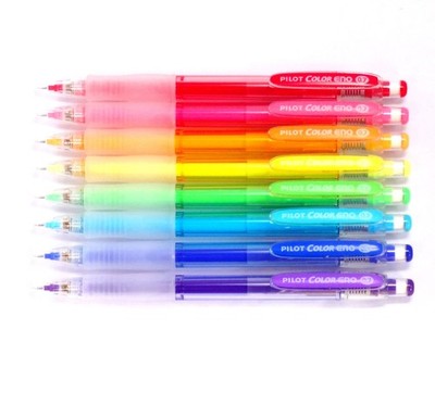 Pilot Color Eno Mechanical Pencil, 0.7mm, 8 color set Office Product