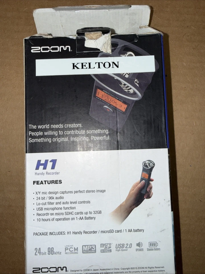 Zoom H1 Handy Portable Digital Recorder Mic - Image 2 of 4