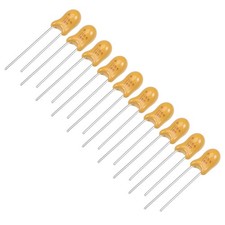 1uF Tantalum Capacitor, 50V 2 Pin Radial Dipped Tantalum Bead Capacitors 10pcs