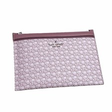 Kate Spade spade link medium zip pouch light pink multi