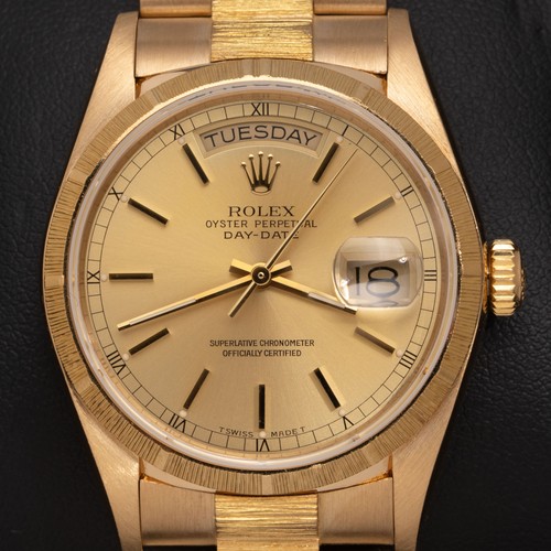 Rolex Watch Presidential Day-Date Bark 18K Yellow Gold 36mm Champagne Dial 18078