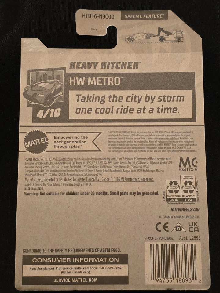 2024 Hot Wheels Heavy Hitcher BLUE 4/10 HW Metro 135/250 NETFLIX LETS RACE 🆕 - Image 4 of 4