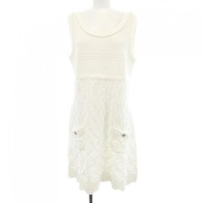 Chanel Women's Dress P40326K02942 White Sheer Pre-Owned