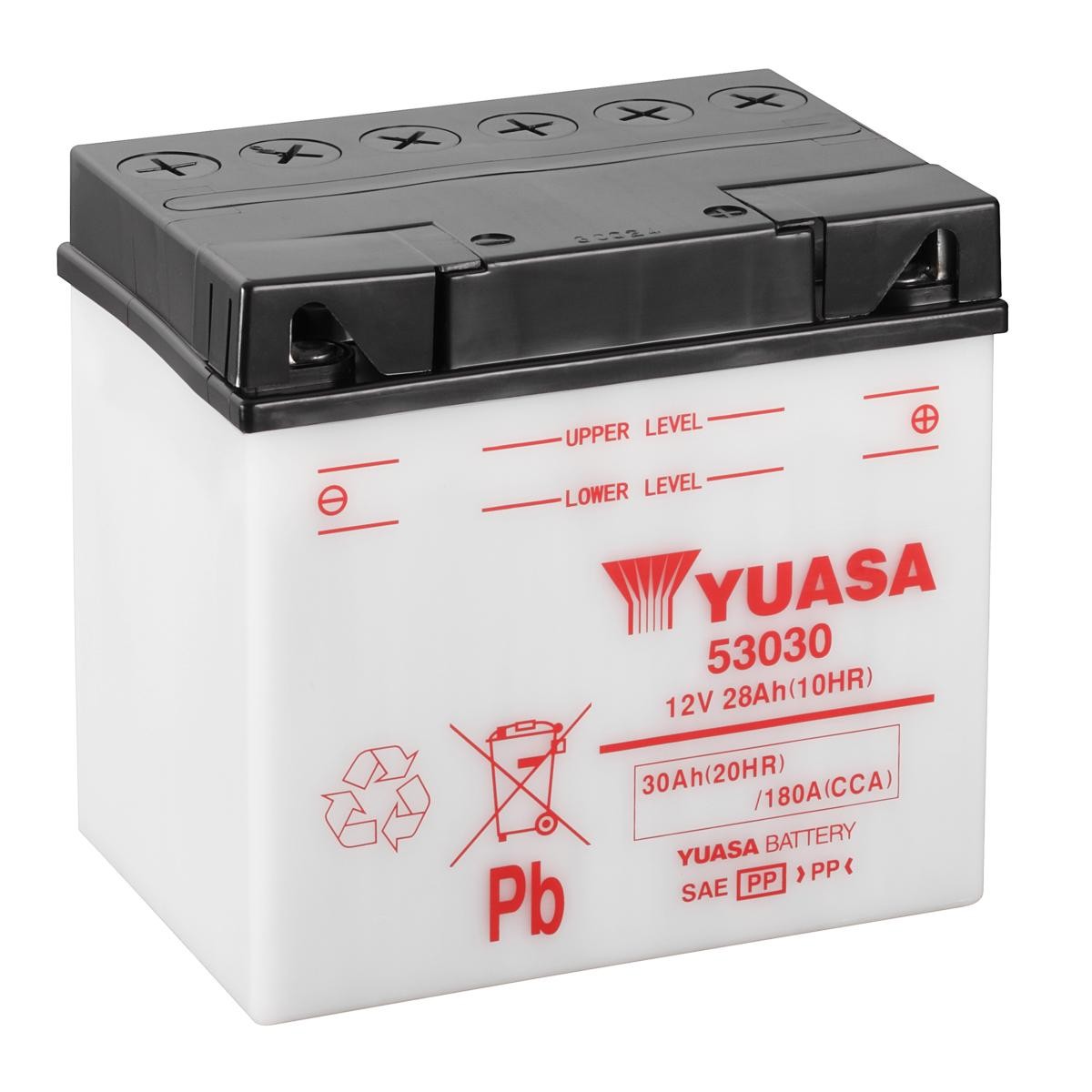 Batterie 53030 anti-panne de démarrage sans entretien pour hivernage