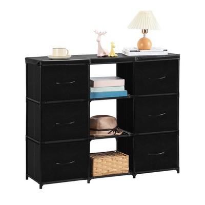 3-Tier Storage Cube DIY 6-Cube Closet Organizer Shelf Cabinet Bookcase Bedroom