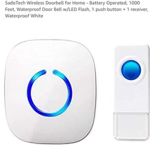 Wireless Doorbell for Home - Battery Operated, 1000 Feet, Waterproof Door Bel...
