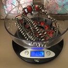 Estate Sales Gunmetal, Pewter & RED RHODONITE Squash Blossom Necklace — photo 6