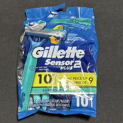 Gillette Sensor2PLUS Lubrastrip Pivot Disposable Razors 10/PK*