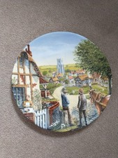 Royal Doulton Bone China Plate Rose Cottage Journey Through The Village 1991