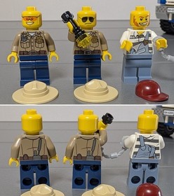 LEGO 4205 Police Command Truck & Boat Minifigs City Set