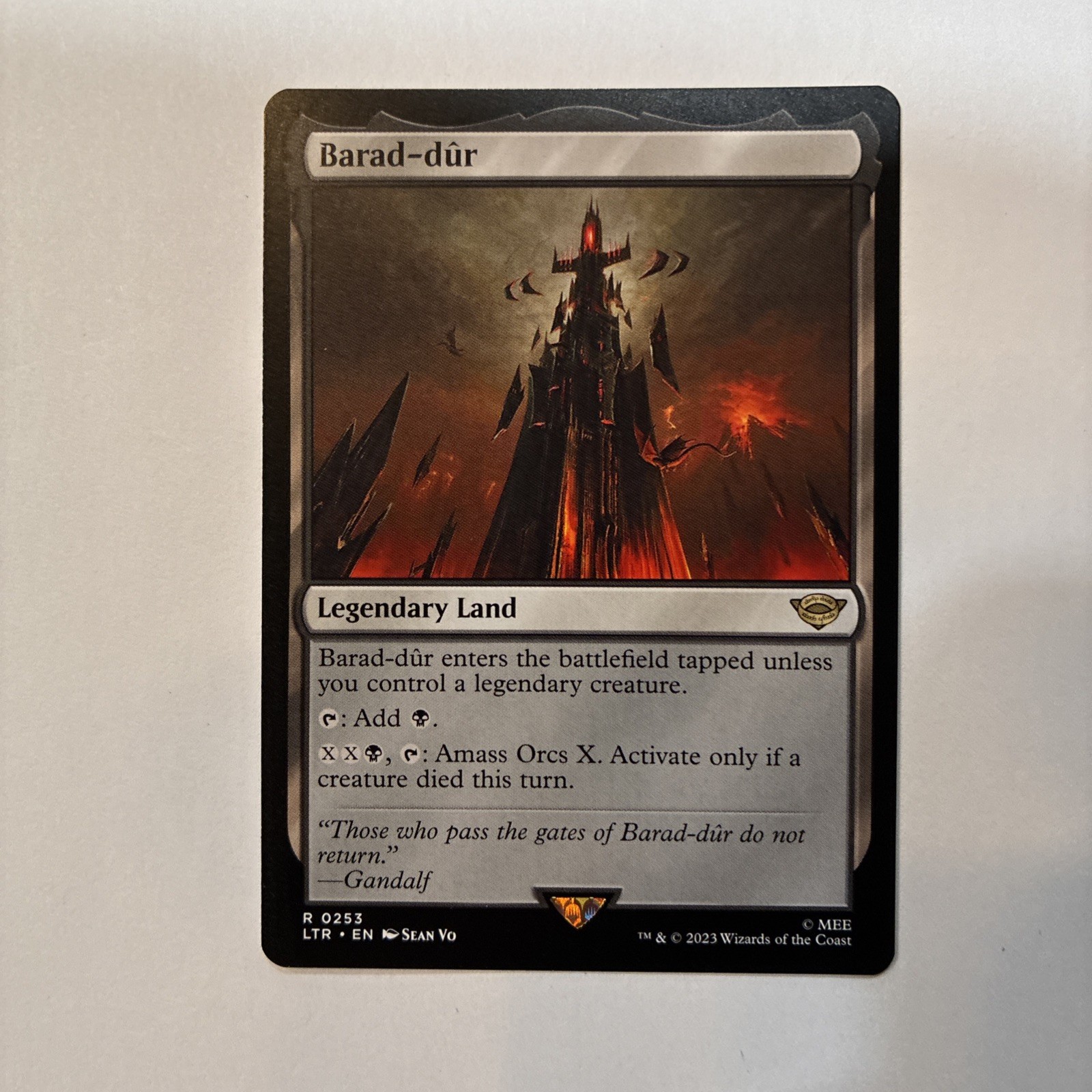 Barad-dur The Lord of the Rings Rare #253 NM MTG LTR.