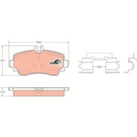 Bremsbelagsatz Scheibenbremse Trw GDB1293 Cotec FüR Mercedes Benz Mercedes Benz