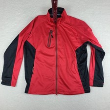 Zero Restriction Sweater Mens Large Black Red Performance Tour Series Golf