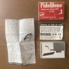 NOS Fidelitone A-11 Needle for Astatic Cartridges 33.5 and 45 RPM Records