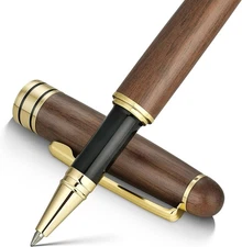 BEILUNER Luxury Wood Ballpoint Pen Writing Set,Walnut-Elegant Fancy Nice Gift Pe