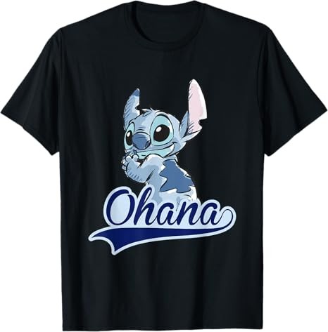 Camiseta negra Disney Lilo & Stitch Stitch Naughty Pose