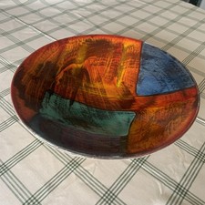 Large Studio POOLE Pottery Fruit Bowl  "Gemstones"  hand painted 10.8 inch 