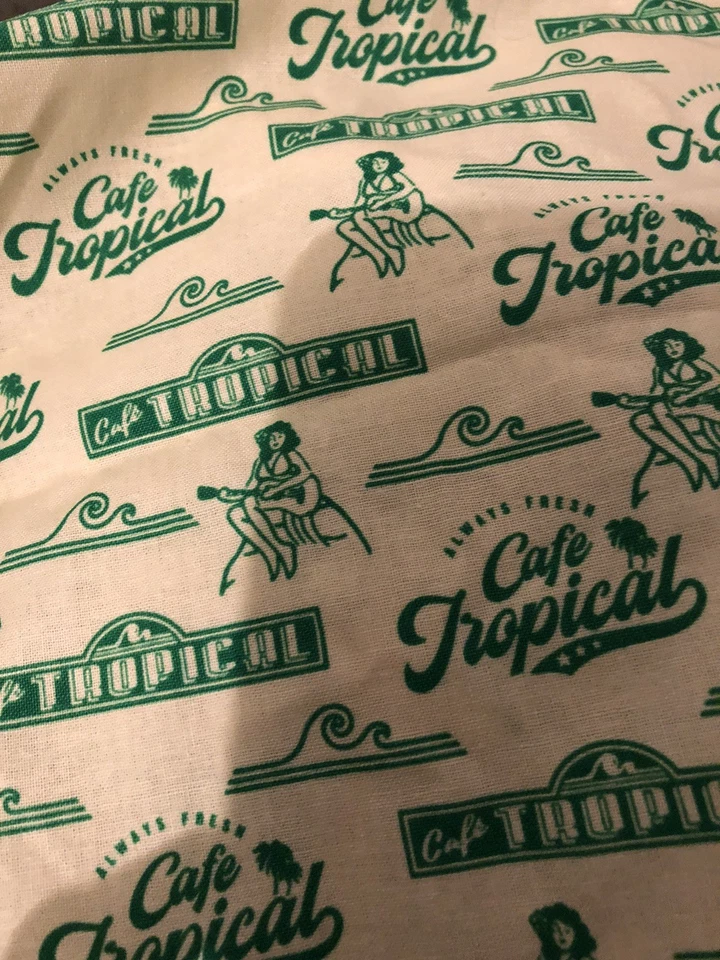 Cafe Tropical Cotton Fabric   5Yard 24 Inch Wide New - Image 3 of 4