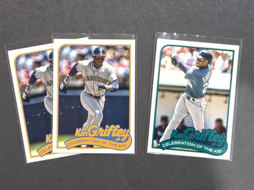 Ken Griffey Jr 2024 Topps Celebration of the Kid #KID-9 (x2) + #KID-13 (3 Card)