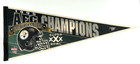 VINTAGE PITTSBURGH STEELERS 1995 AFC CHAMPIONS SUPER BOWL XXX PENNANT 12"x30"in. — photo 1